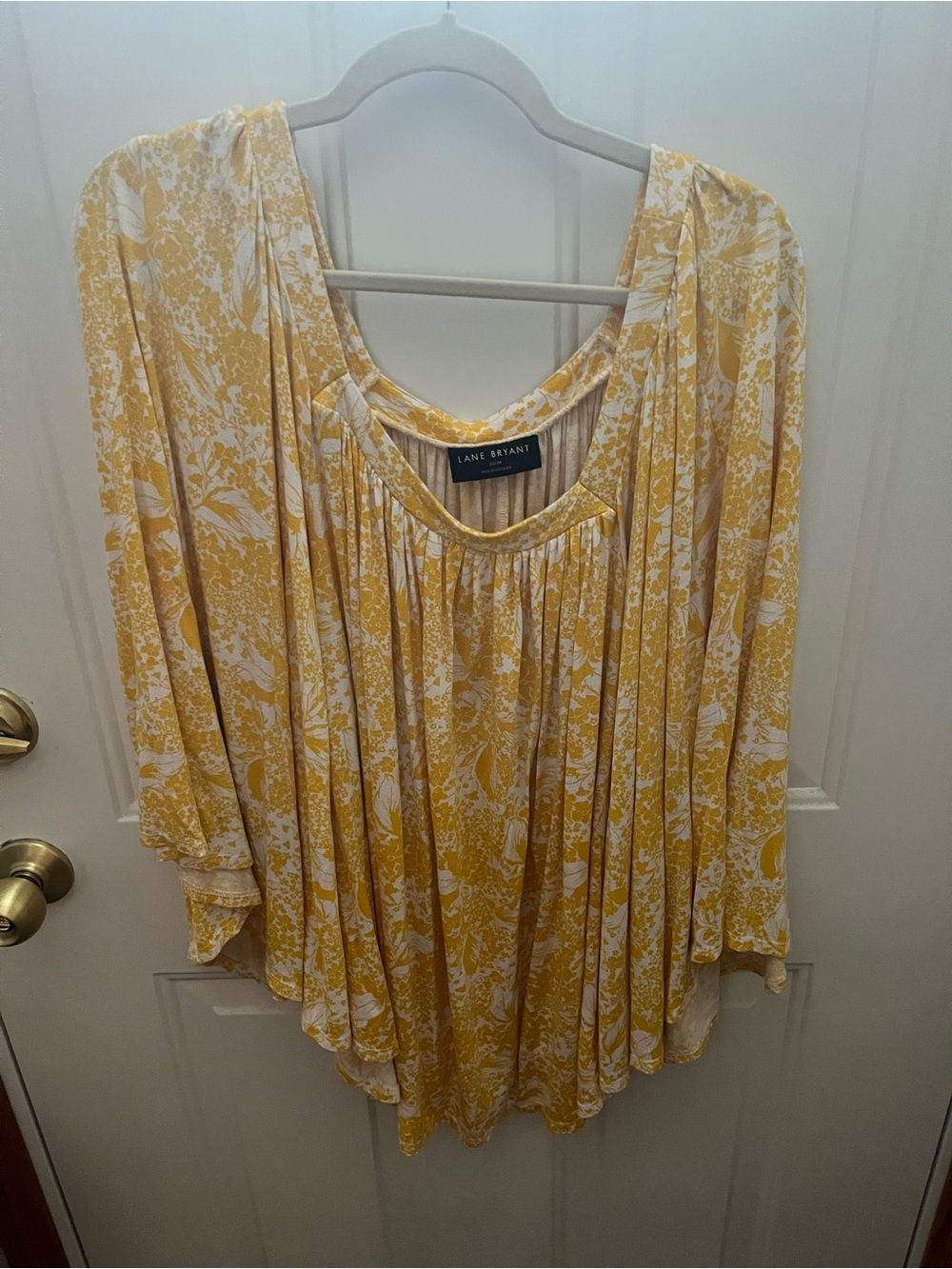 Lane Bryant Yellow & White Floral Tunic-Size 22/24